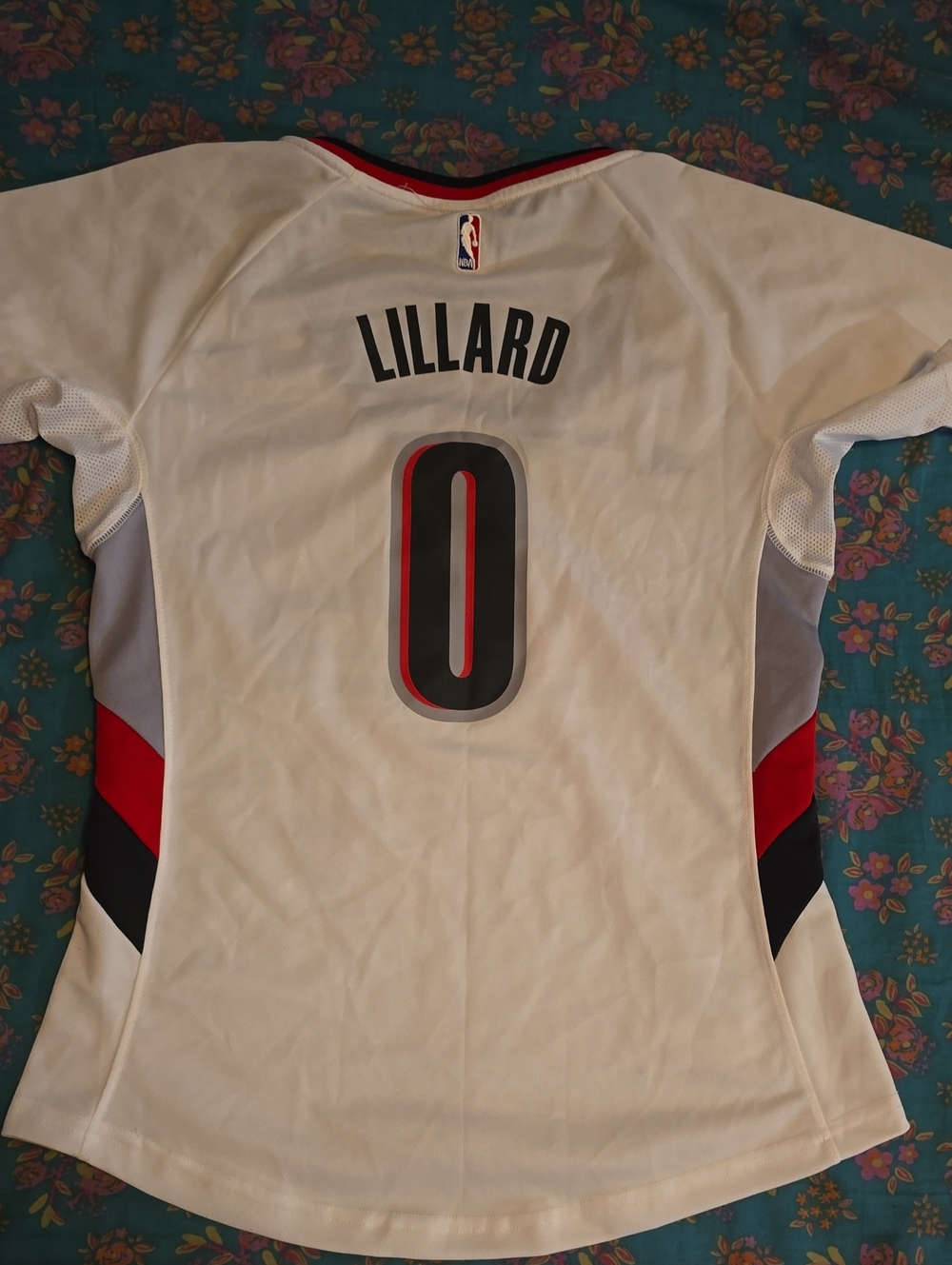 Adidas NBA Womens Damian Lillard #0 White Basketball Jersey Portland Trailblazer